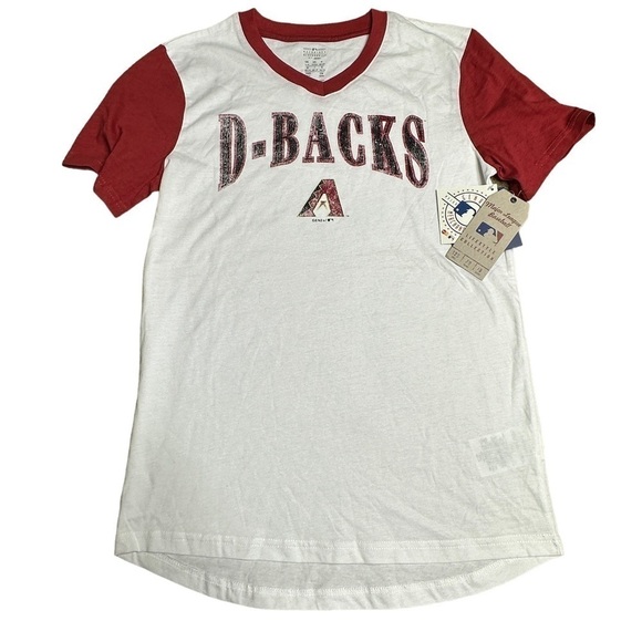 Gen2 MLB D Backs v neck tee short sleeves kids NWT Large - Picture 1 of 5